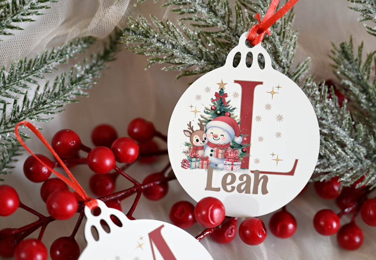 Personlised Christmas Baubles with Name | 9cm x 7.3cm