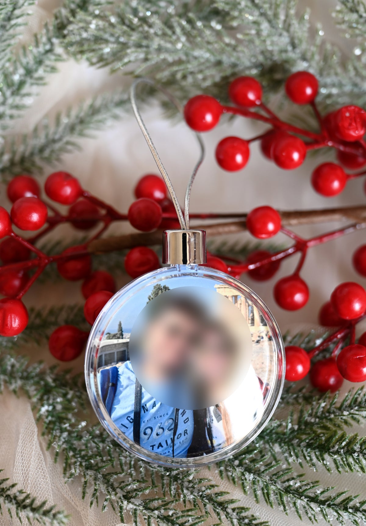 Double-Sided Photo Bauble | 7.5cm Disc Bauble