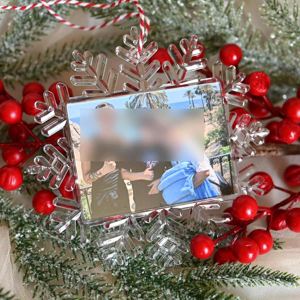 Snowflake Ornament | Double-Sided Photo | 14cm | Gift Box Ready