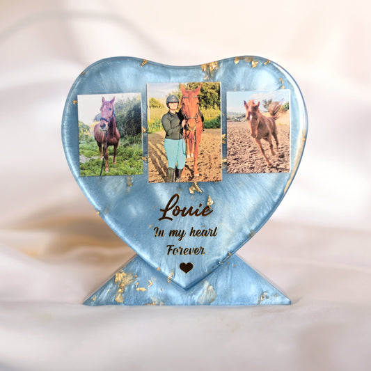 Freestanding Heart Photo Keepsake | Personalised Resin Gift