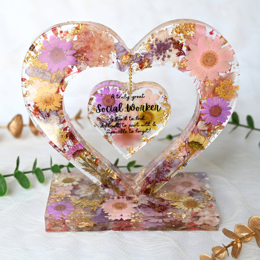 Personalised Heart Quote Keepsake | Dried Flower Edition