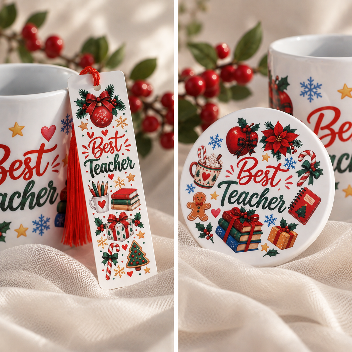 Christmas Best Teacher Gift Set | Ready to Ship