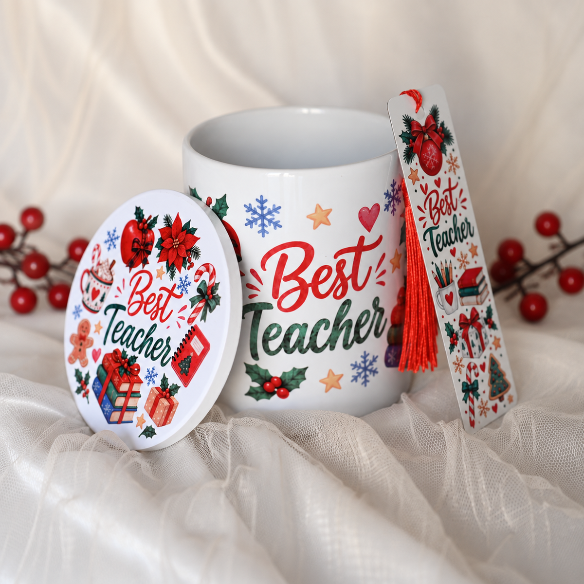 Christmas Best Teacher Gift Set | Ready to Ship