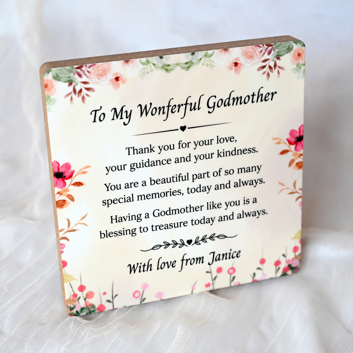 Godmother Custom Text Frame | Gift Box Ready