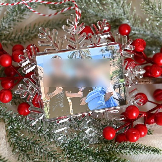 Snowflake Ornament | Double-Sided Photo | 14cm | Gift Box Ready