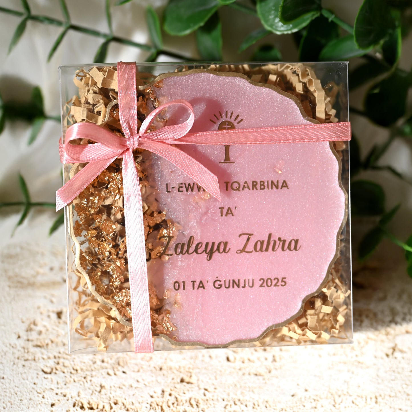 10cm Resin Coasters | Personalised Keepsakes | Boxed Edition