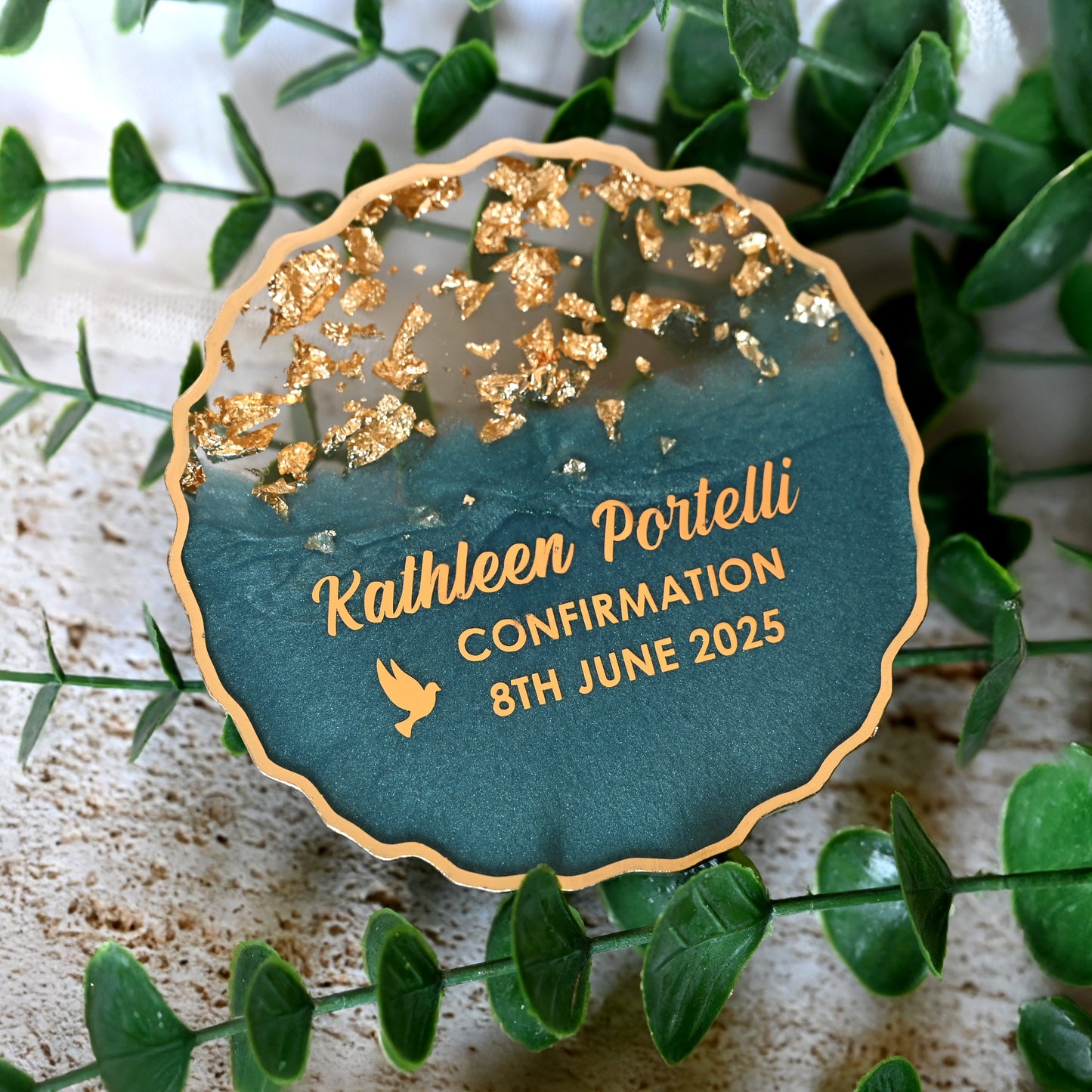 10cm Resin Coasters | Personalised Keepsakes | Organza Bags