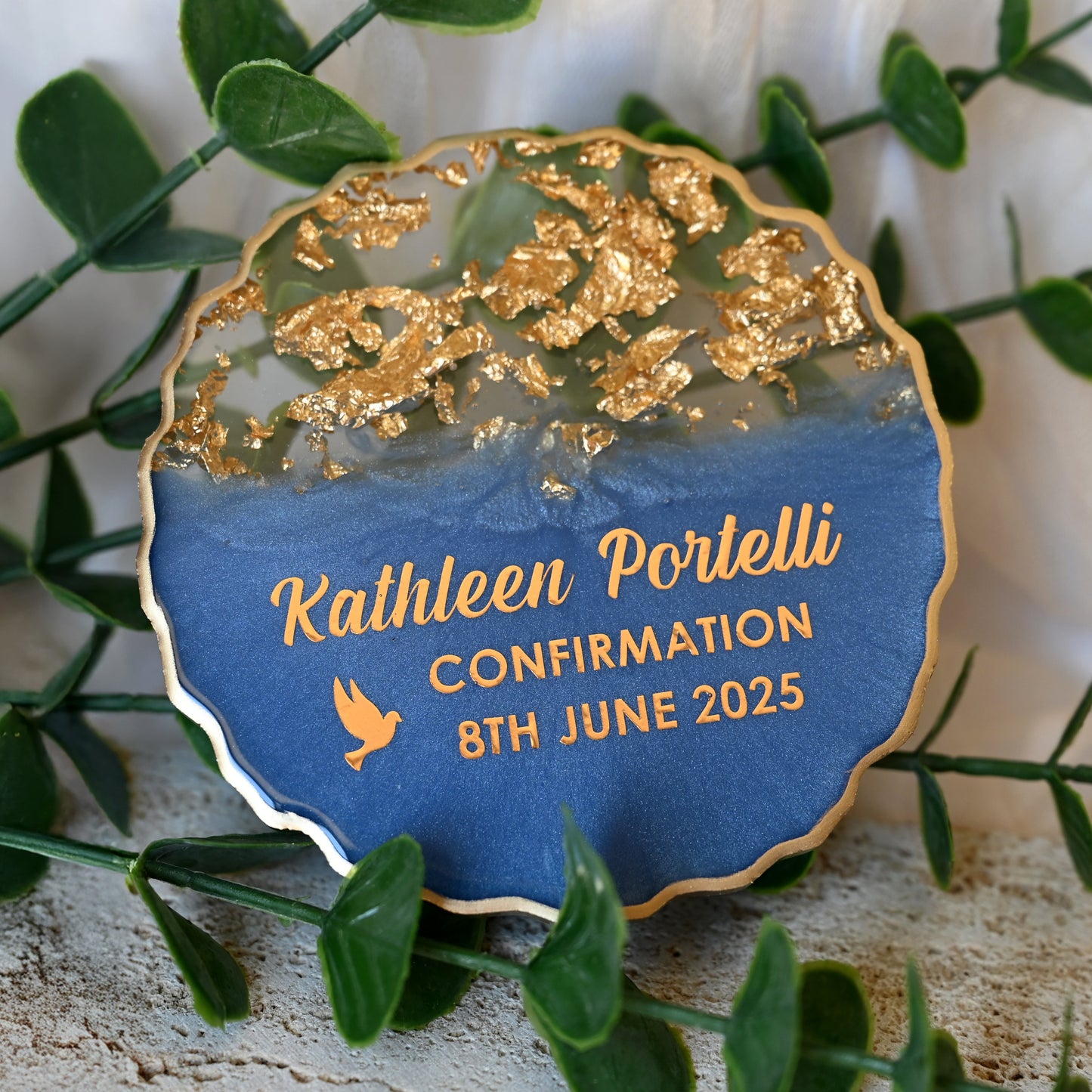 10cm Resin Coasters | Personalised Keepsakes | Organza Bags