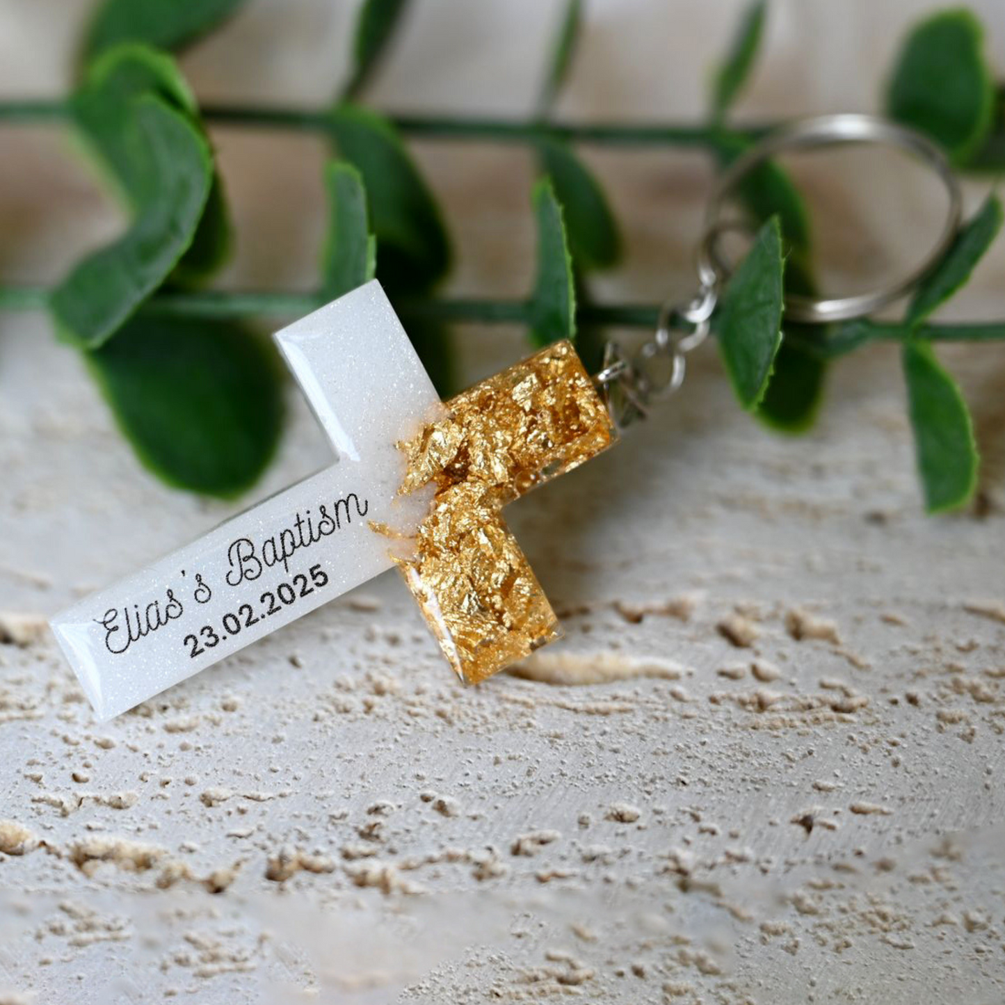 Resin Cross Keychain | Personalised Design
