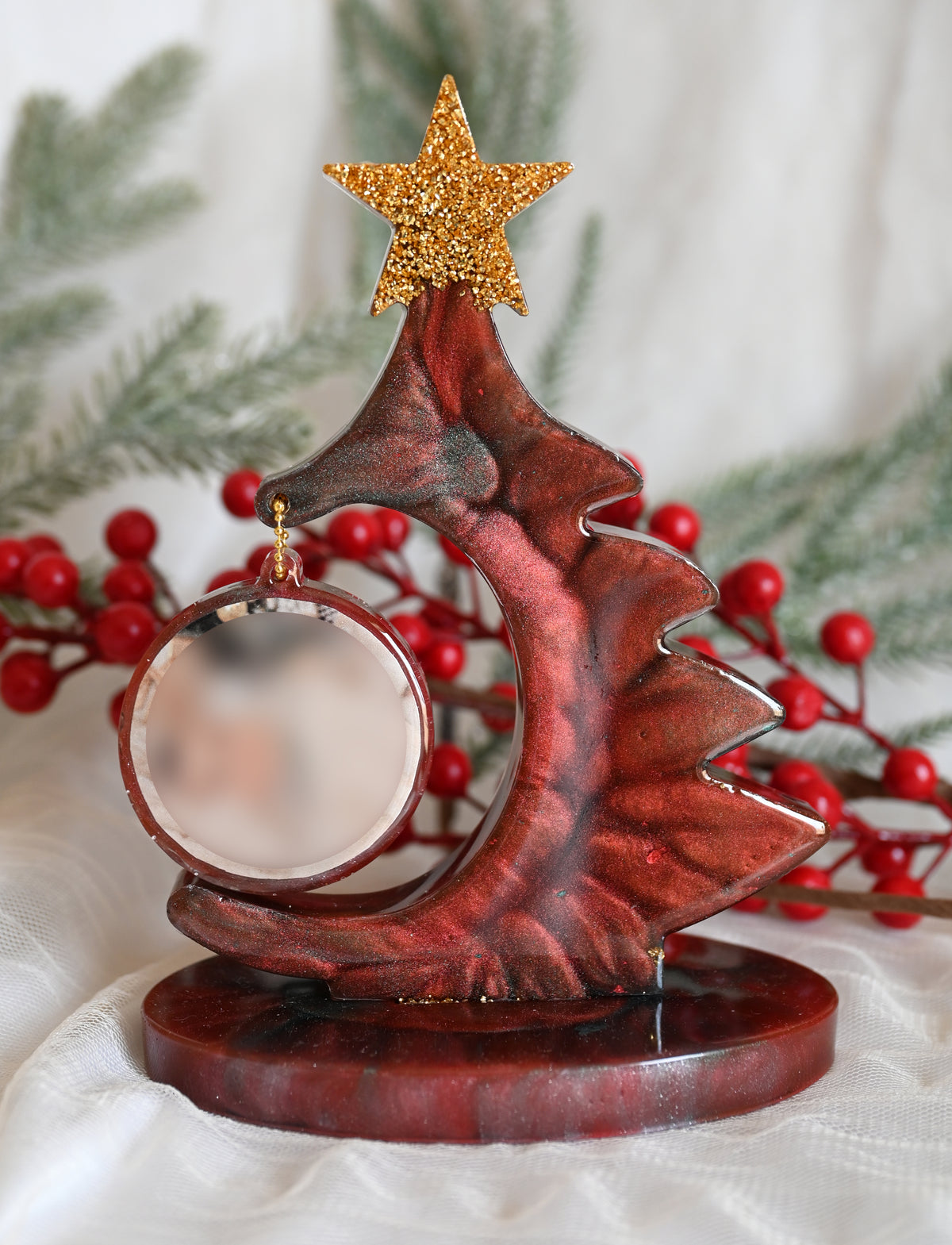 Resin Christmas Tree with Photo | Custom Made