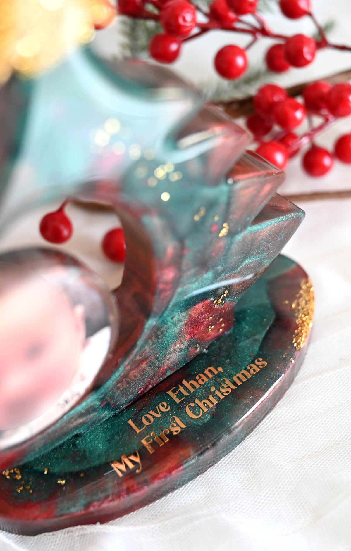 Resin Christmas Tree with Photo | Custom Made
