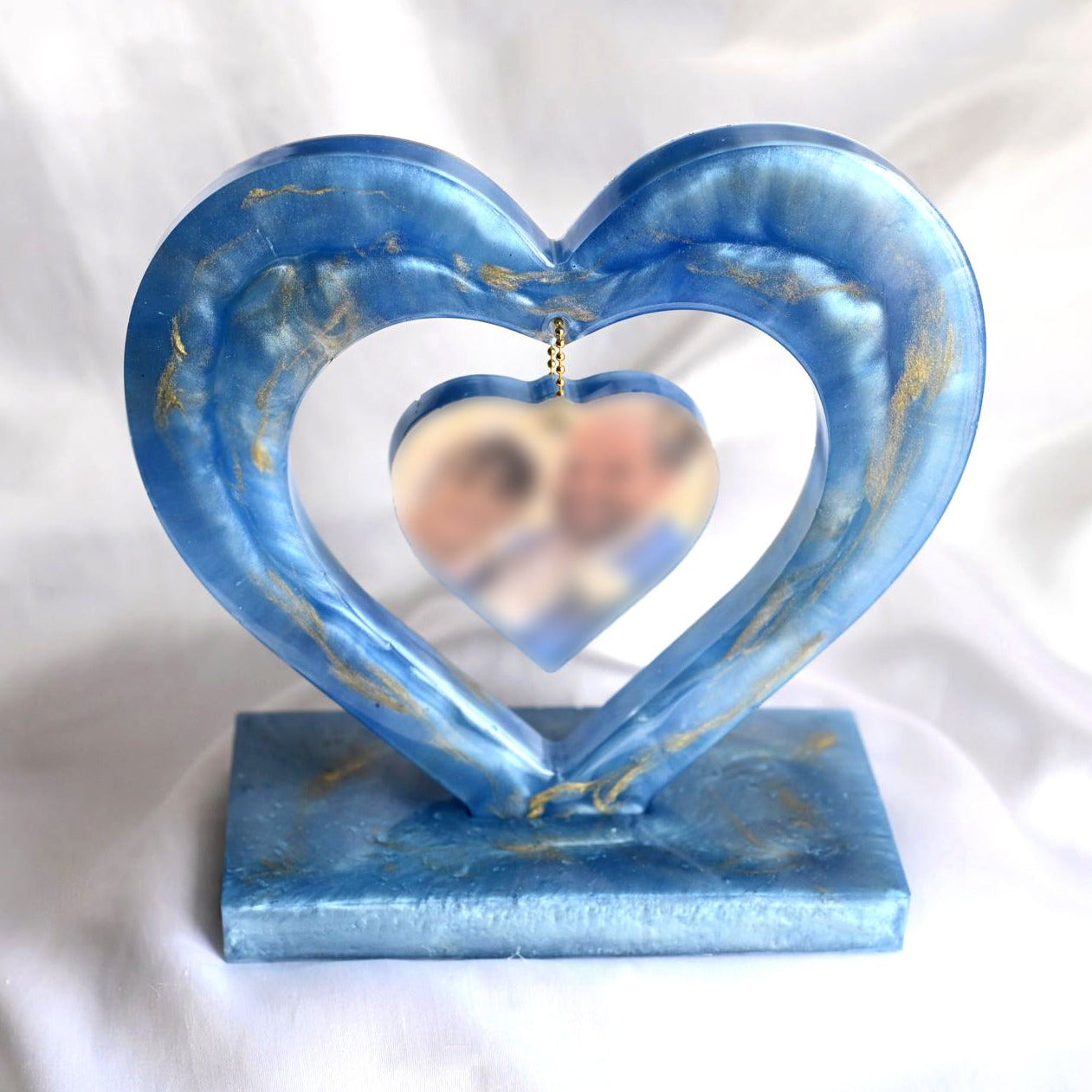 Personalised Heart Photo Keepsake | Solid Colour Edition