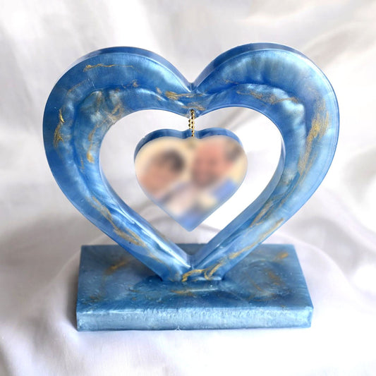 Personalised Heart Photo Keepsake | Solid Colour Edition