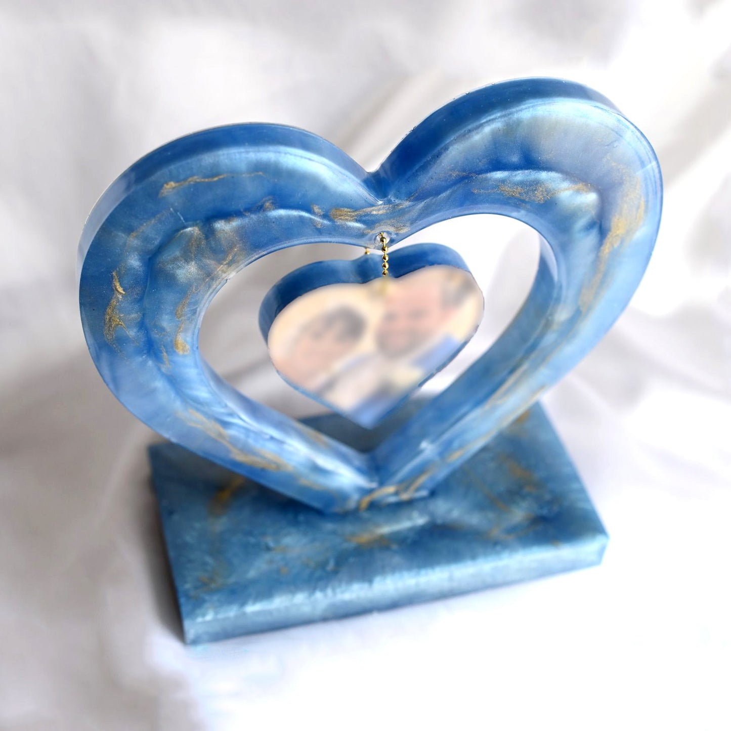 Personalised Heart Photo Keepsake | Solid Colour Edition