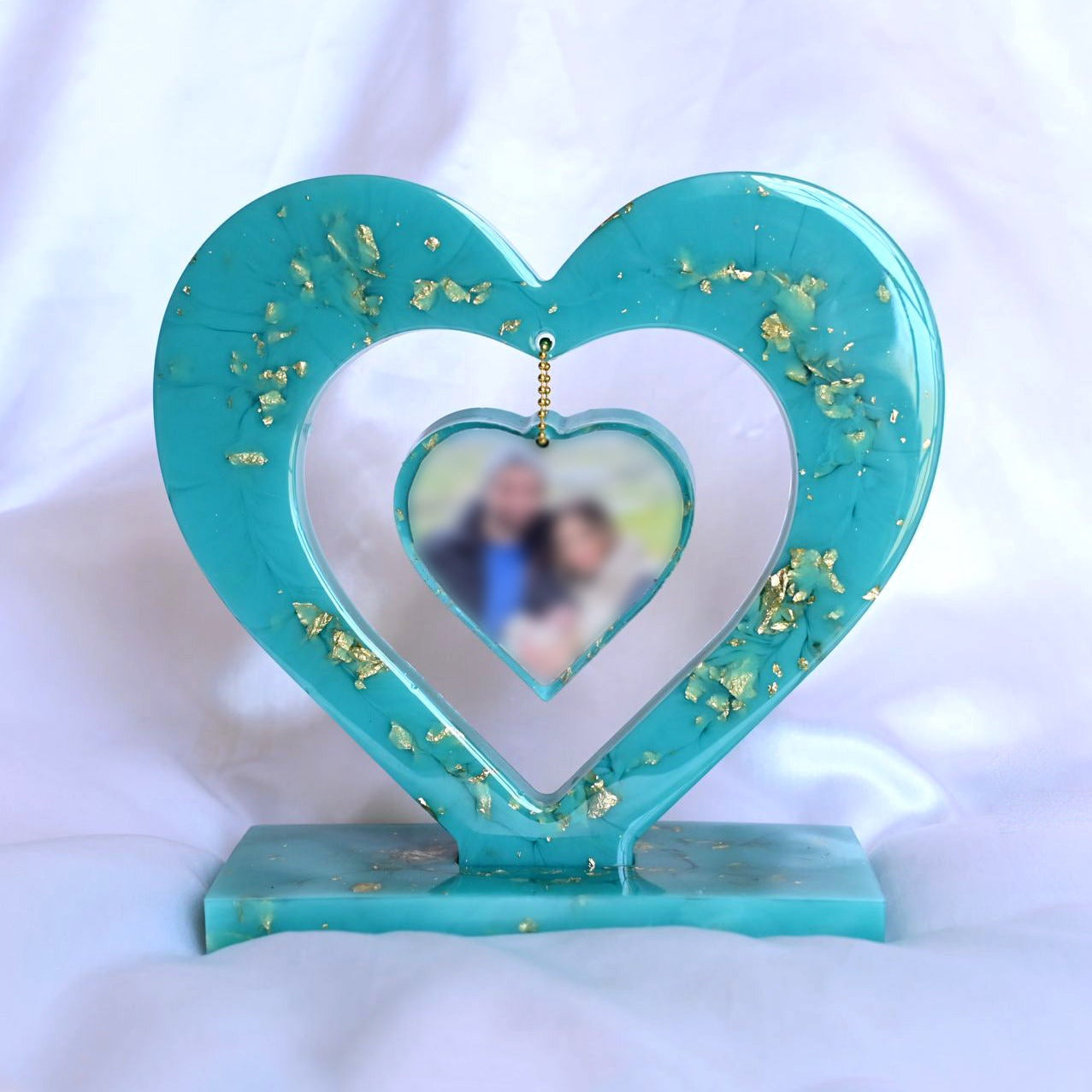 Personalised Heart Photo Keepsake | Solid Colour Edition
