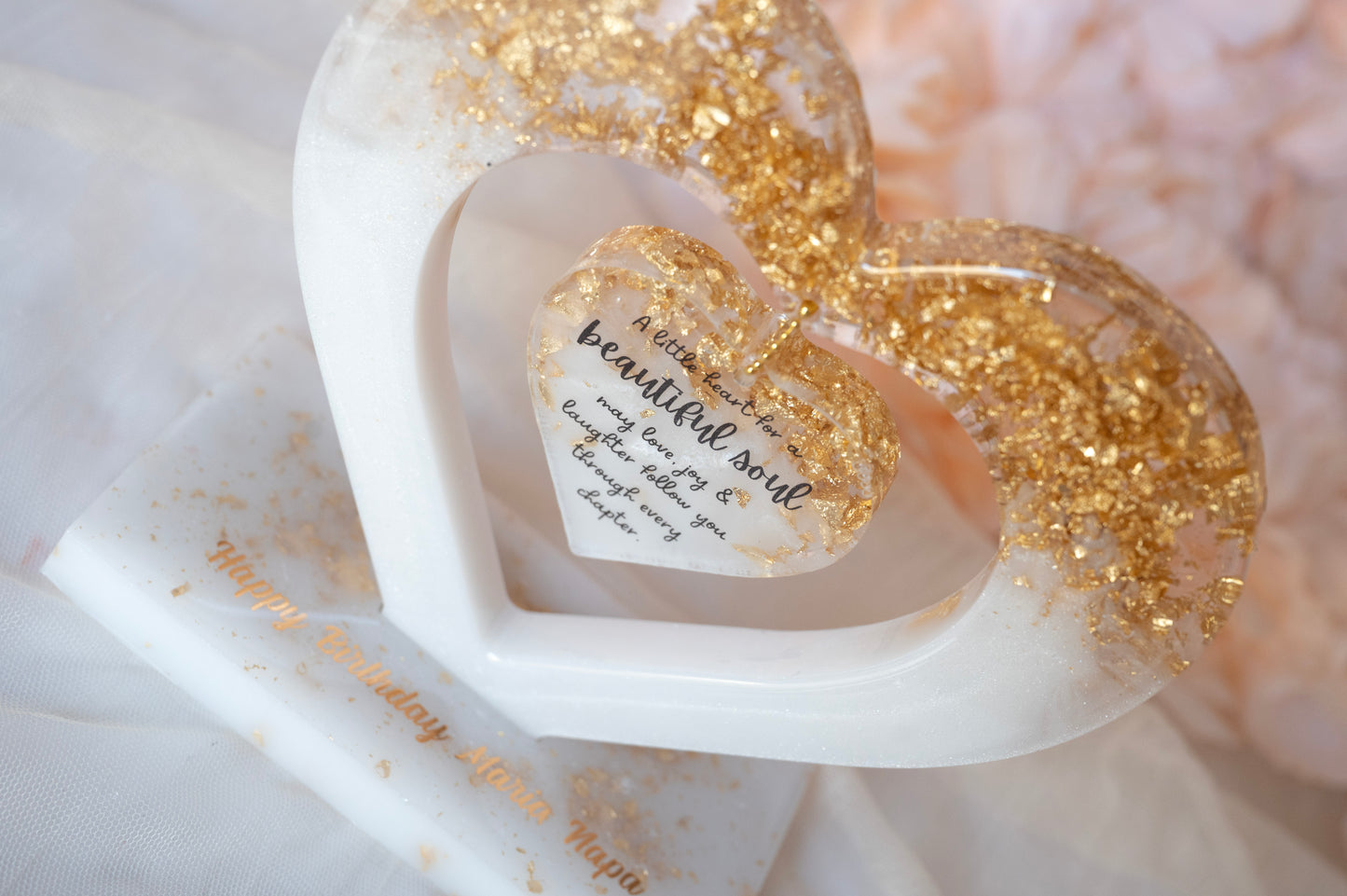 Personalised Heart Quote Keepsake | Solid Colour Edition
