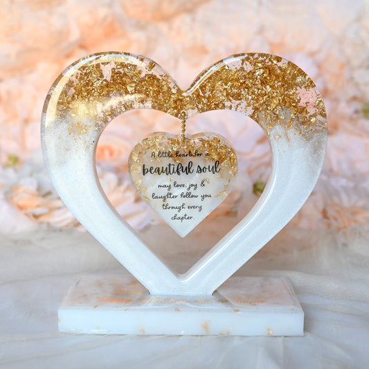 Personalised Heart Quote Keepsake | Solid Colour Edition