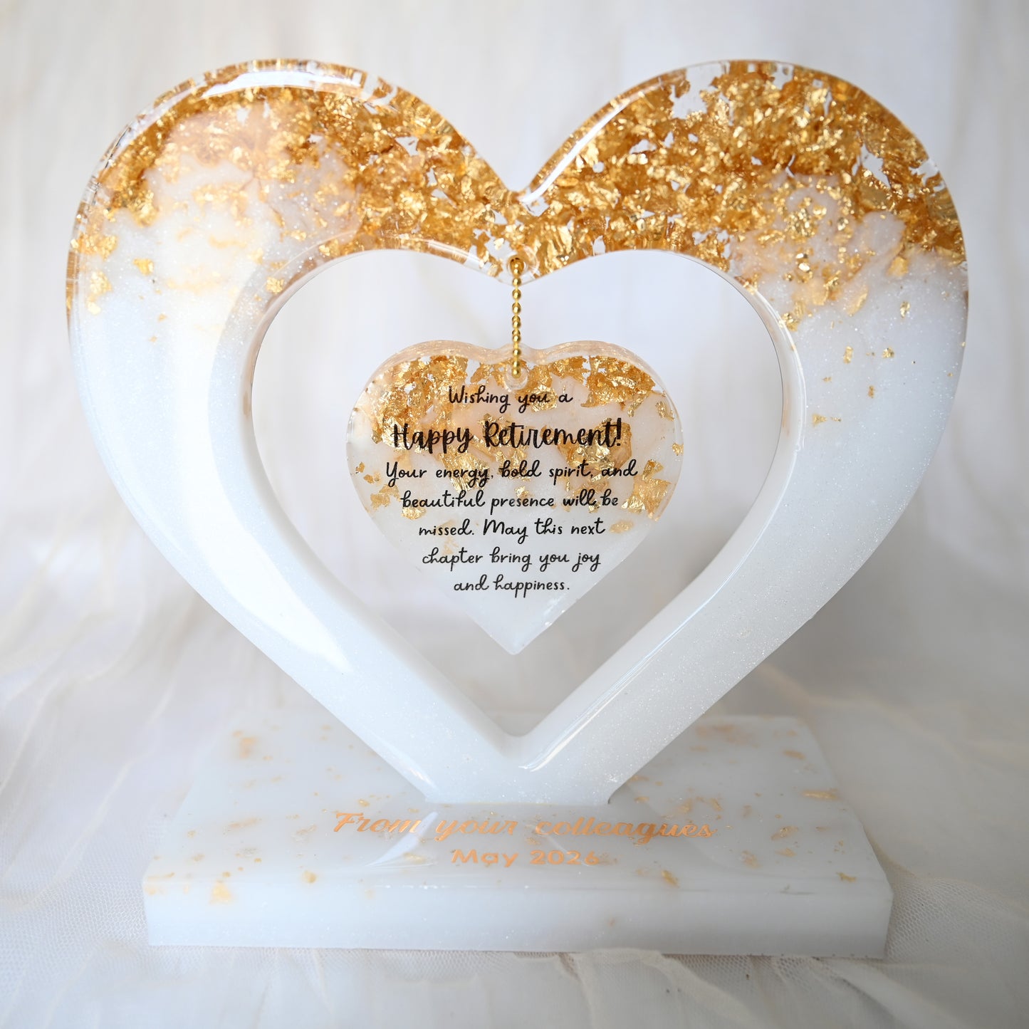 Personalised Heart Quote Keepsake | Solid Colour Edition