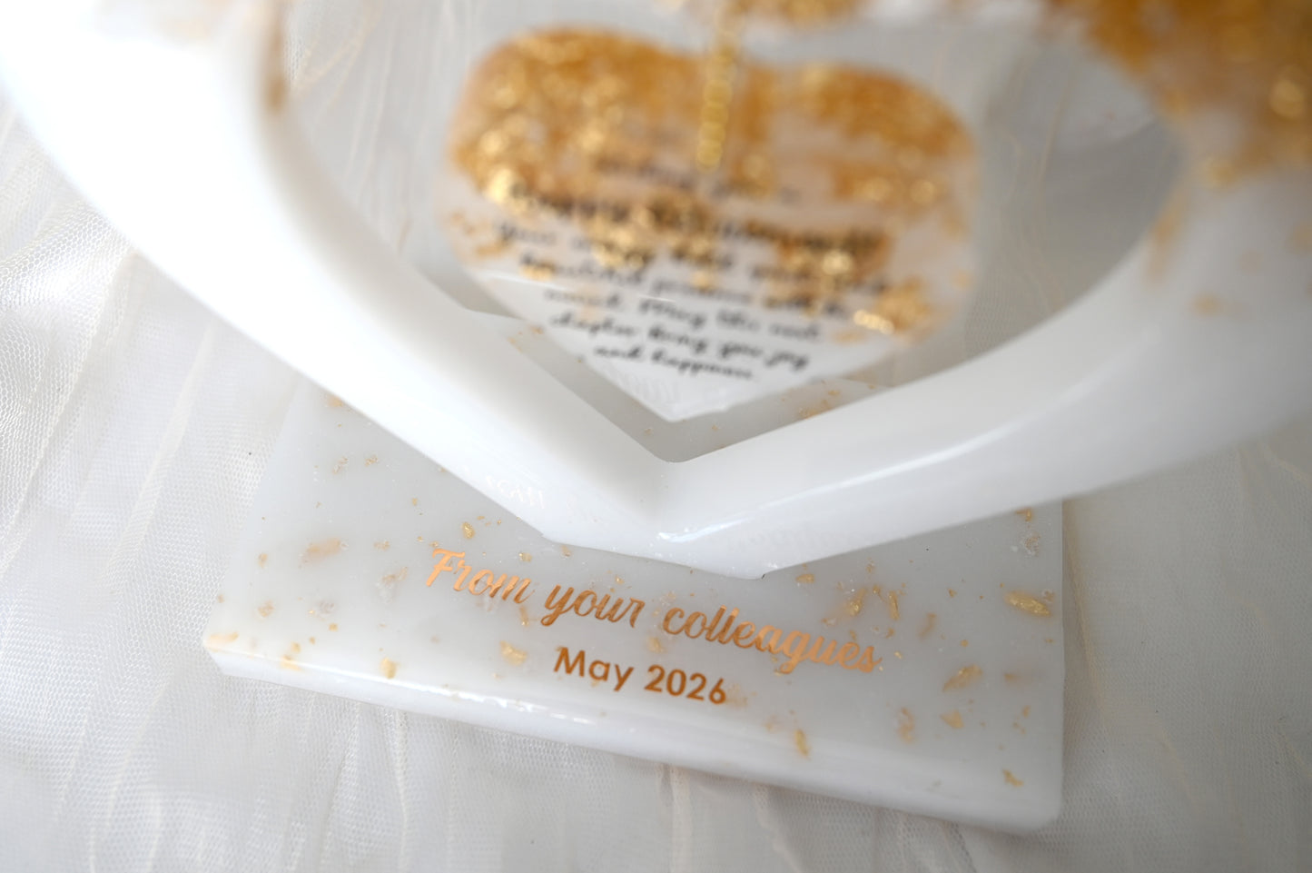 Personalised Heart Quote Keepsake | Solid Colour Edition