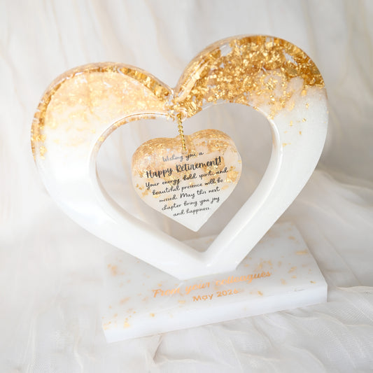 Personalised Heart Quote Keepsake | Solid Colour Edition