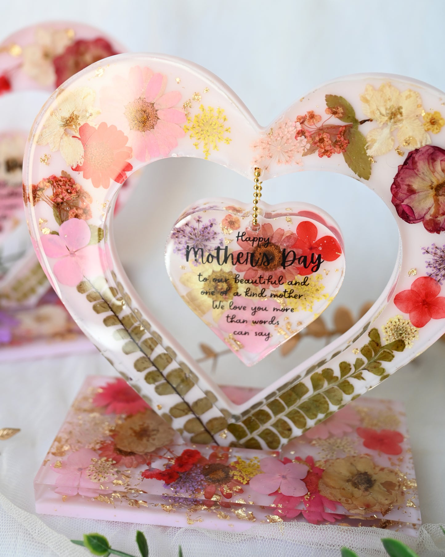 Personalised Heart Quote Keepsake | Dried Flower Edition