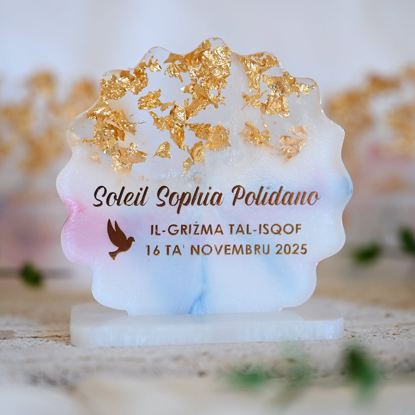 Framed Keepsake Plaque | 8cm | Organza Bags