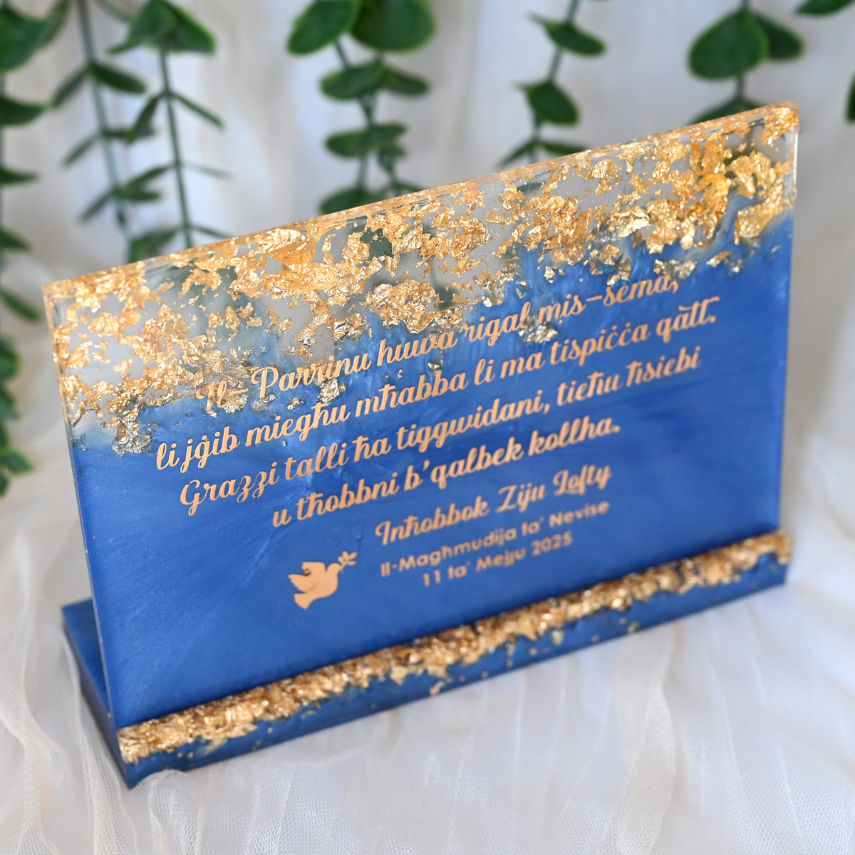 Custom Resin Message Frame | Gift-Ready Packaging