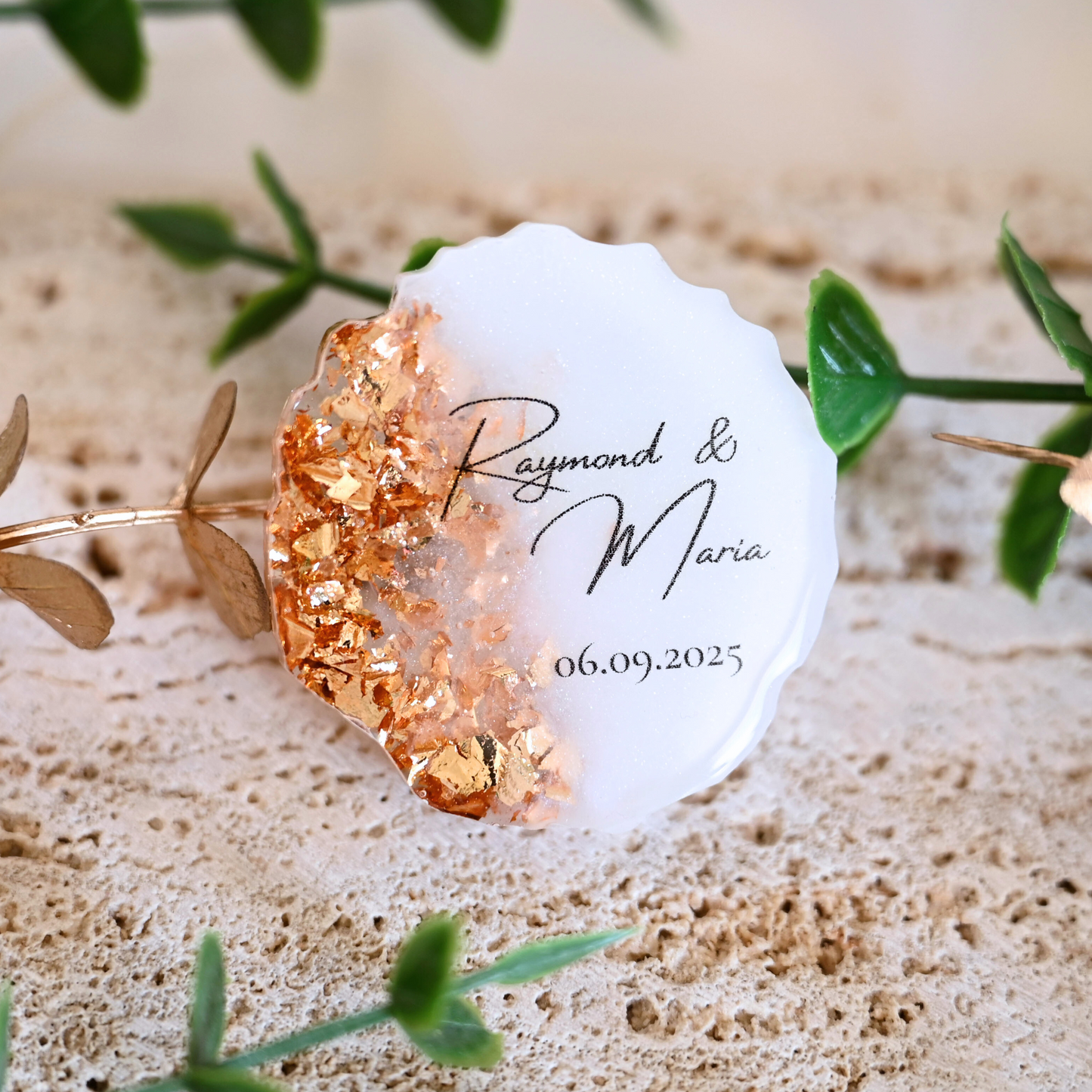 Personalised Wedding Souvenir Magnets | 4cm Keepsakes