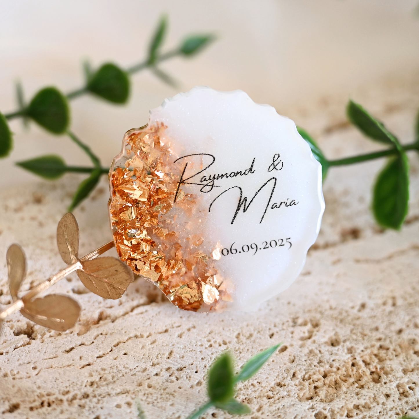 Personalised Wedding Souvenir Magnets | 4cm Keepsakes