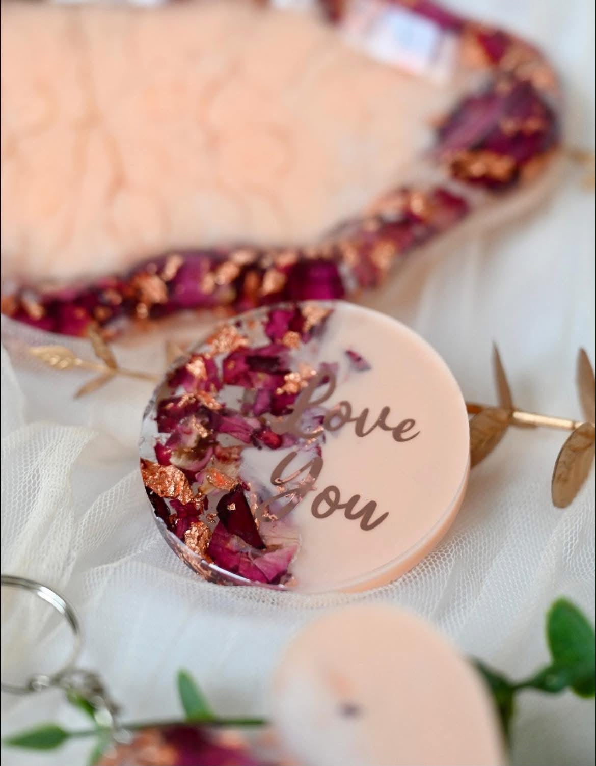 Peach & Rose Gold “Love You” Gift Box | One of a Kind | Ready to Ship